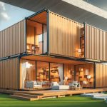 Maison en container et bardage bois : synergie entre modularité et esthétique