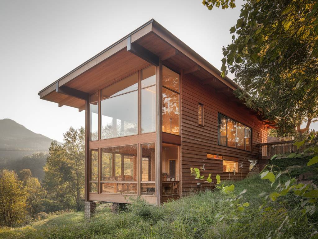 "Les tendances 2024 en architecture de maisons en bois contemporain"