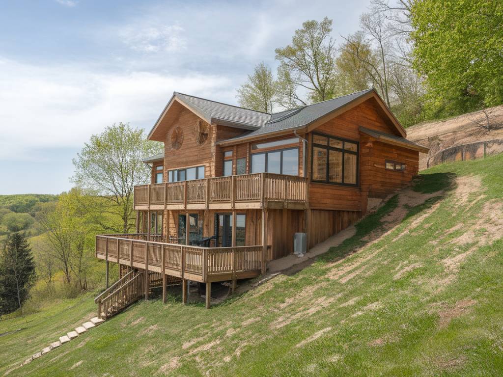 "Les atouts des maisons en bois sur terrains en pente : défis et solutions"