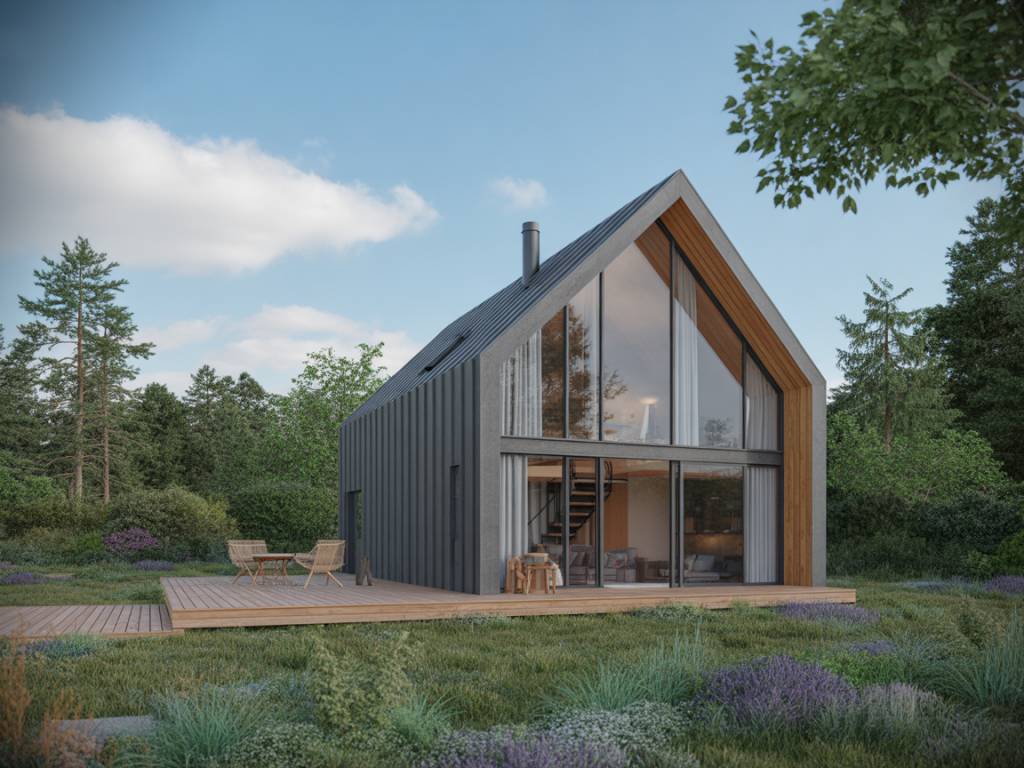 La place du béton ciré dans les maisons contemporaines en bois : contraste, modernité et harmonie