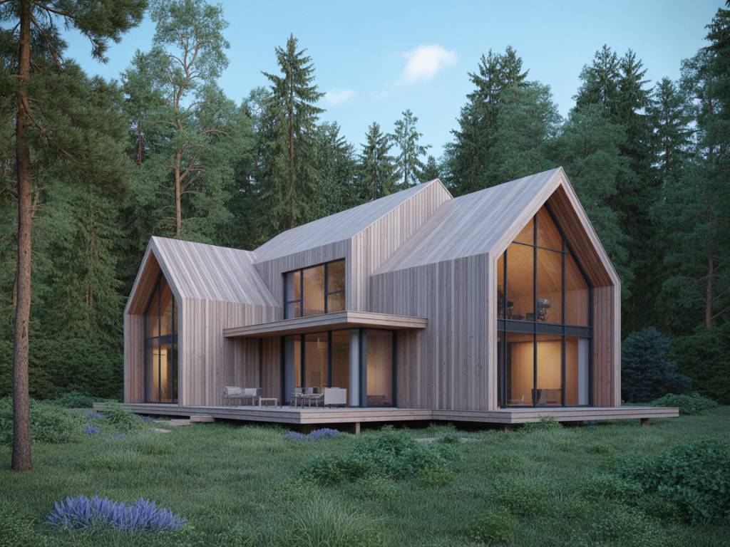 L’architecture organique dans les maisons contemporaines en bois : fusion entre paysage et habitat
