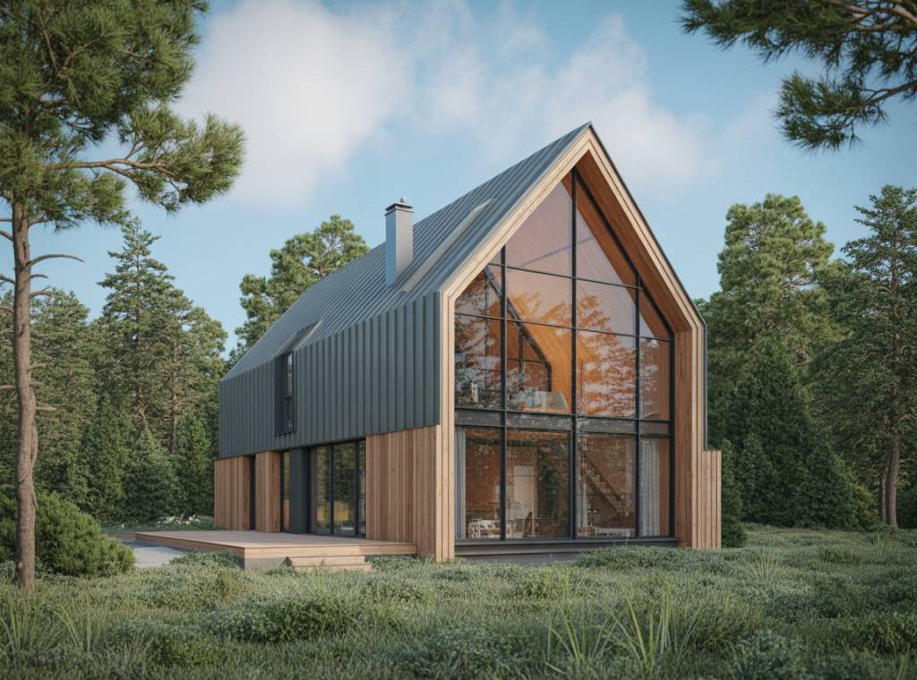 L’intégration de grandes baies vitrées dans les maisons contemporaines en bois : enjeux thermiques, structurels et esthétiques