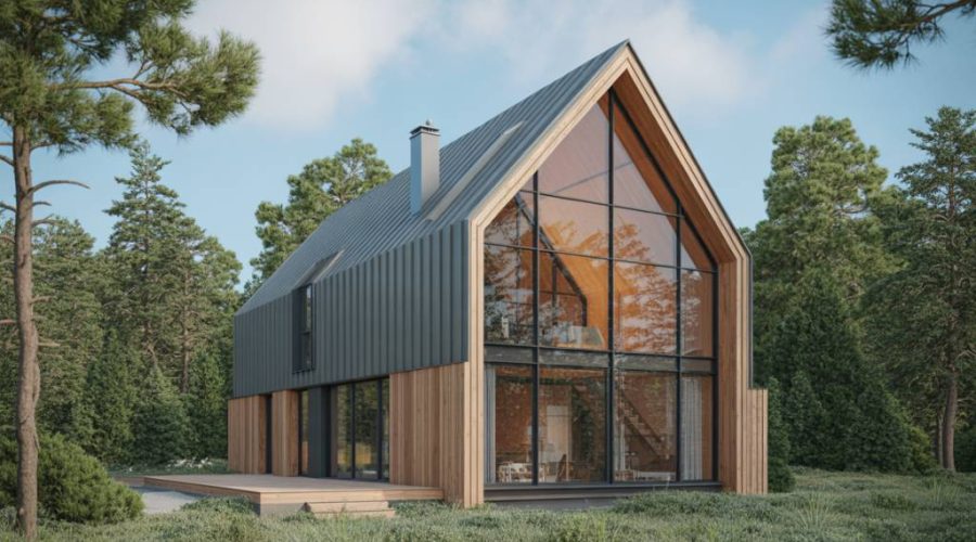 L’intégration de grandes baies vitrées dans les maisons contemporaines en bois : enjeux thermiques, structurels et esthétiques