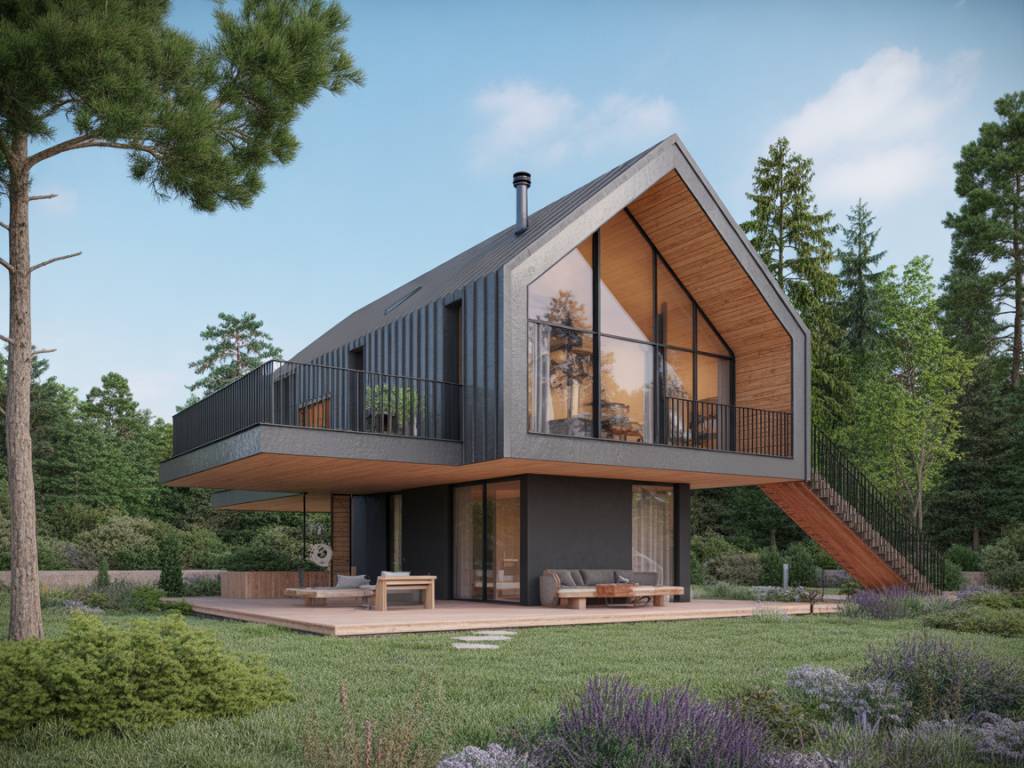 L’intégration des terrasses suspendues dans l’architecture des maisons contemporaines en bois : esthétique, structure et usage extérieur