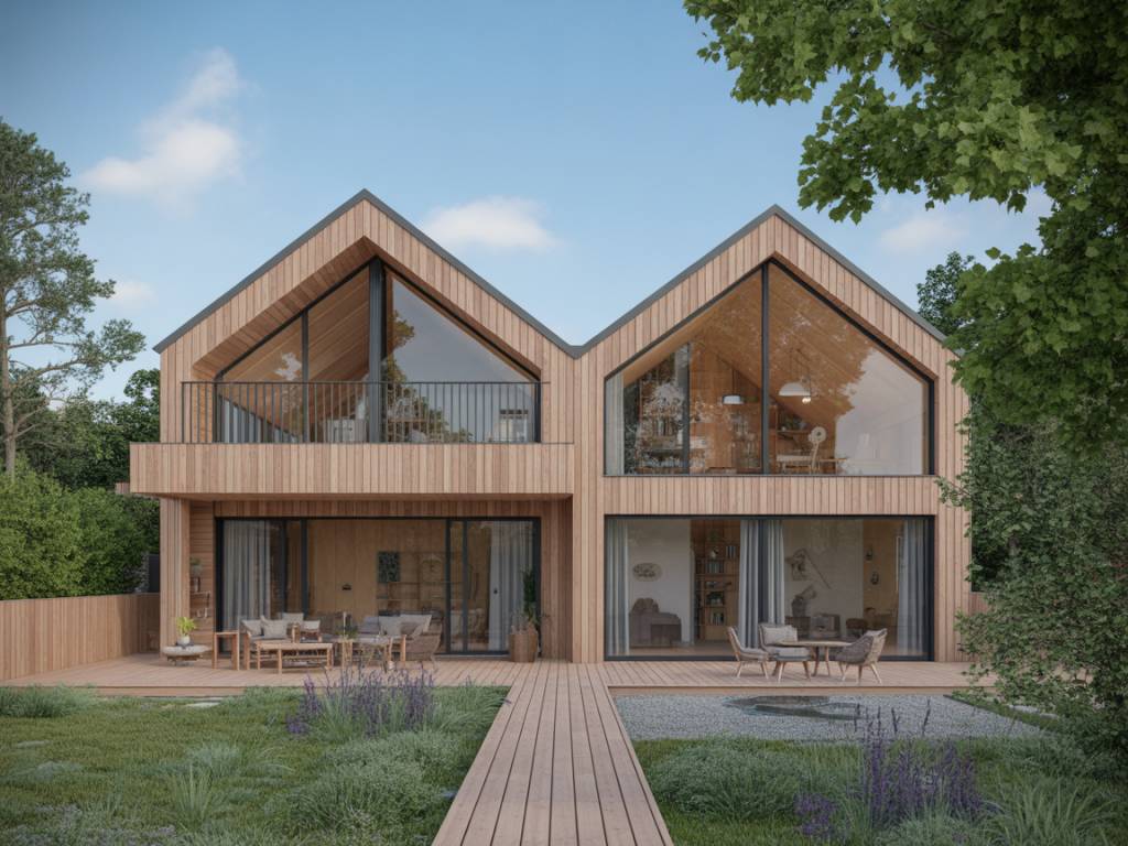 L’intégration des patios intérieurs dans l’architecture des maisons contemporaines en bois : lumière, intimité et ventilation naturelle